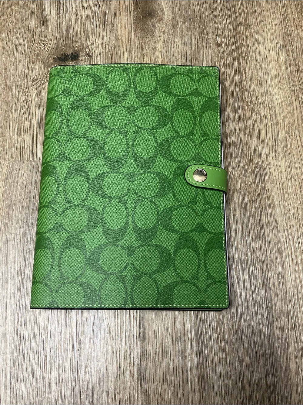 RARE Coach Neon Green Signature Notebook